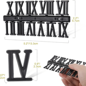 Black Roman Numbers Set